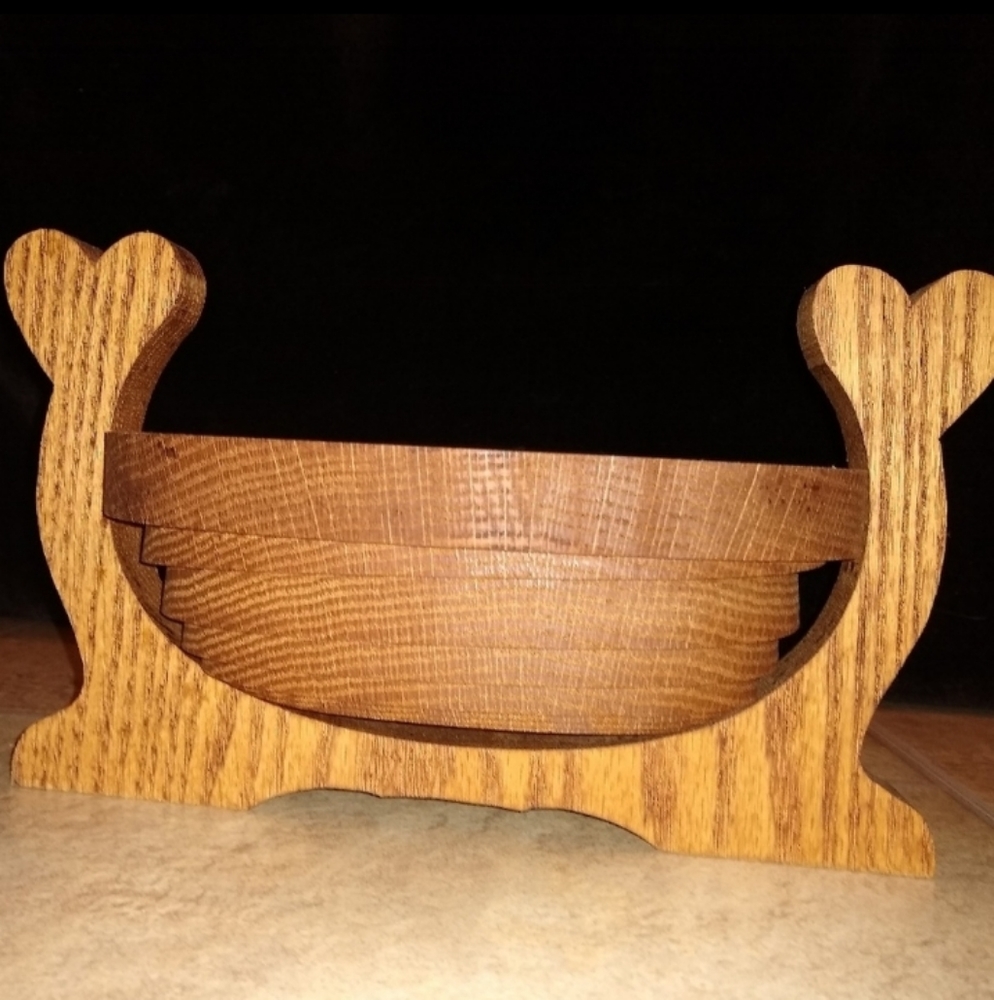 🎀Gift Idea🎀Handmade Collapsible Wooden Basket